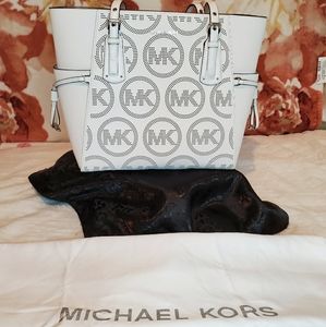 NWT LG Michael Kors white handbag tote